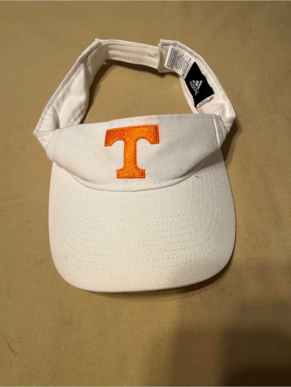 Adidas Women’s Tennessee Vols White Visor with Orange 'T' Embroidery